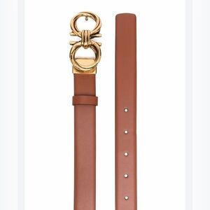 Ferragamo Gancini Logo Engraved Belt